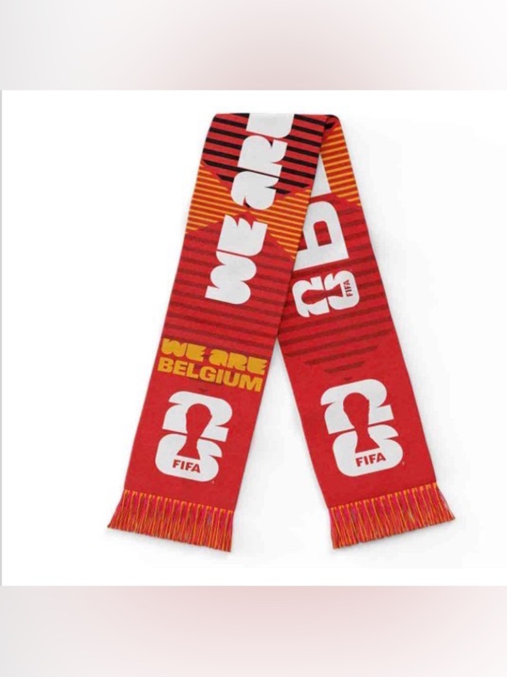 We Are Belgium FIFA World Cup Red & Yellow Scarf